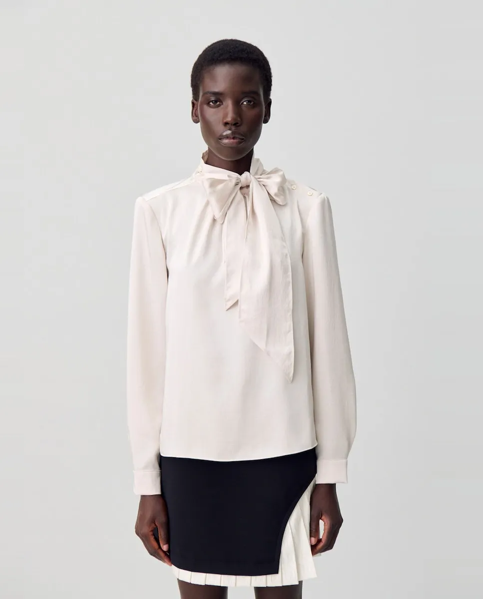 Женская свободная блузка с завязкой на шее Claudie Pierlot, белый
Женская свободная блузка с завязкой на шее Claudie Pierlot, белый