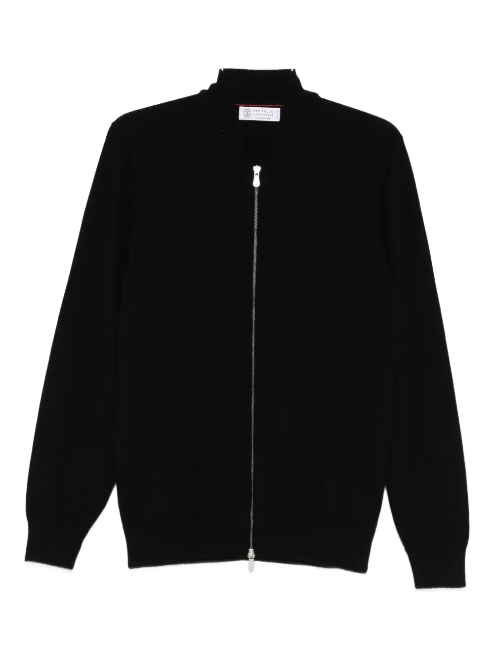 Вязаный кардиган на молнии Brunello Cucinelli, черный
Вязаный кардиган на молнии Brunello Cucinelli, черный
