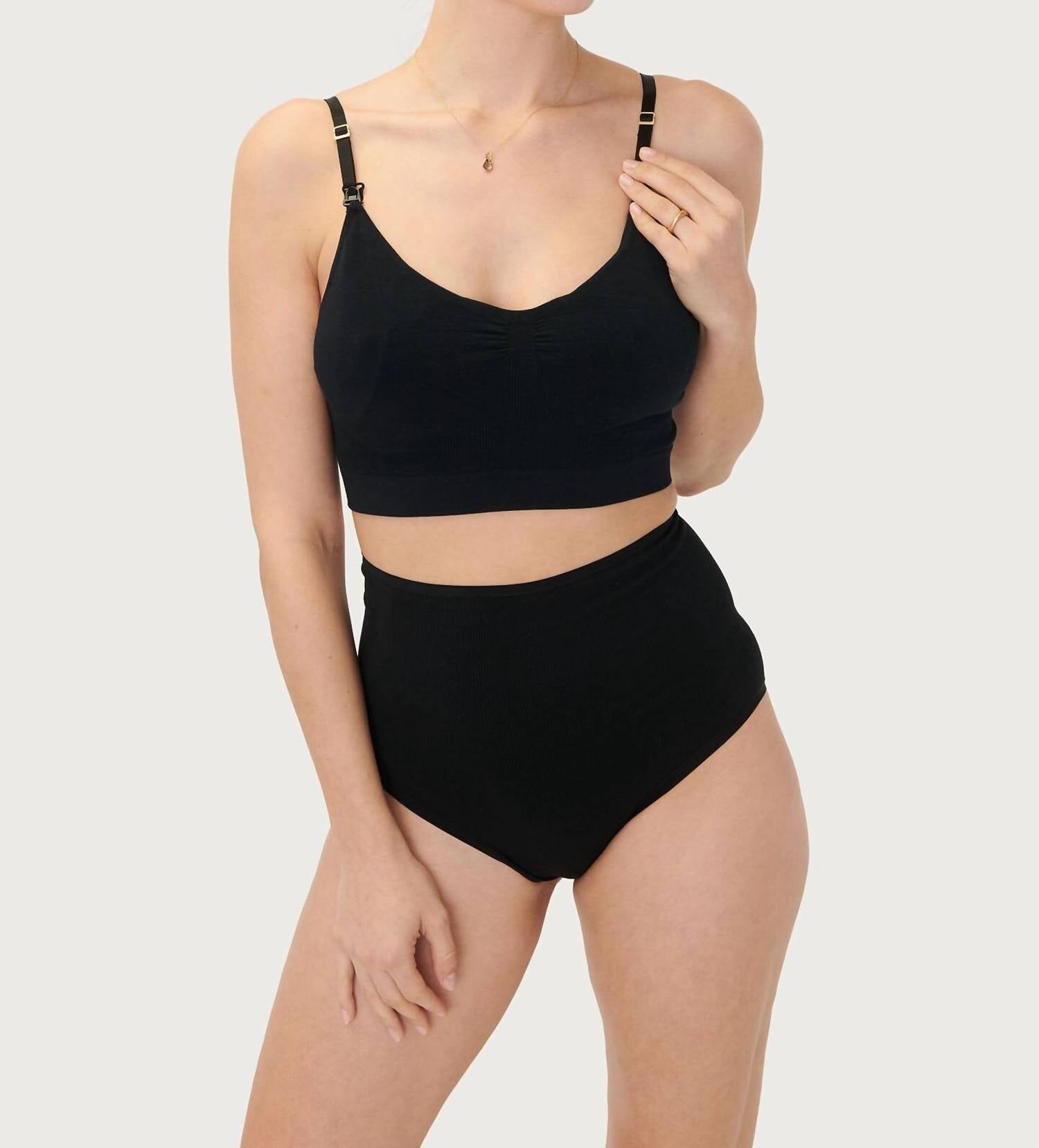 Бюстгальтер для кормления и сцеживания Essential Nursing & Pumping Bra с клипсами, черный Hatch
Бюстгальтер для кормления и сцеживания Essential Nursing & Pumping Bra с клипсами, черный Hatch