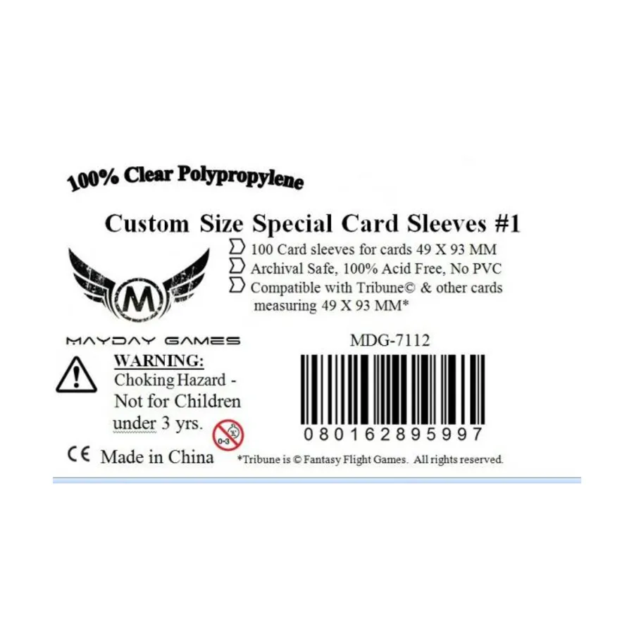 Обложки для карточек — размер Tribune, 49 x 93 мм (100), Board Game Sleeves (Mayday Games)
Обложки для карточек — размер Tribune, 49 x 93 мм (100), Board Game Sleeves (Mayday Games)