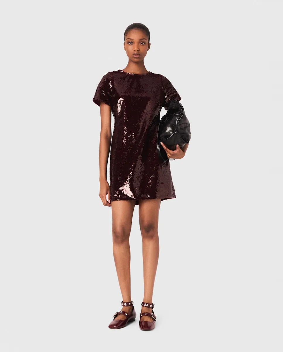 Короткое платье, вышитое пайетками Maje, бордовый
Короткое платье, вышитое пайетками Maje, бордовый