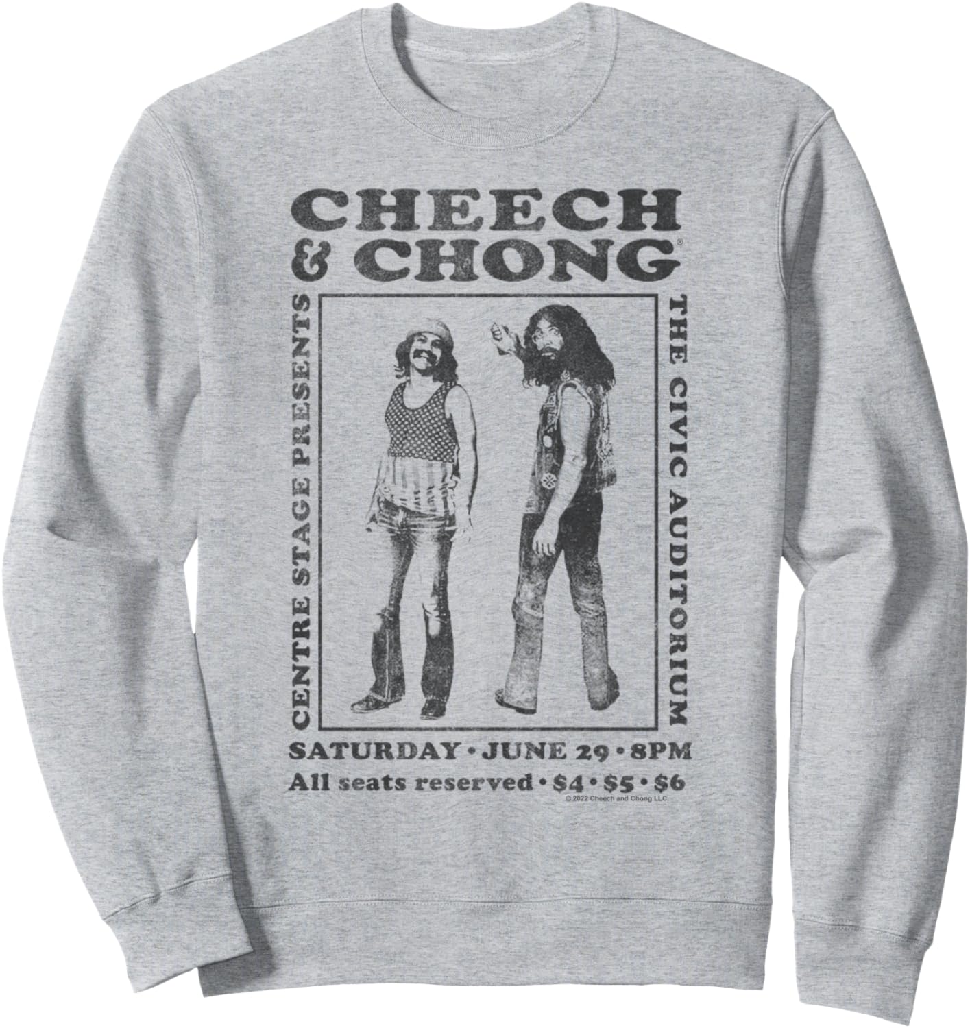 Толстовка с винтажным постером шоу Cheech & Chong Centre Stage Presents, серая, Серый, Толстовка с винтажным постером шоу Cheech & Chong Centre Stage Presents, серая
Толстовка с винтажным постером шоу Cheech & Chong Centre Stage Presents, серая, Серый, Толстовка с винтажным постером шоу Cheech & Chong Centre Stage Presents, серая