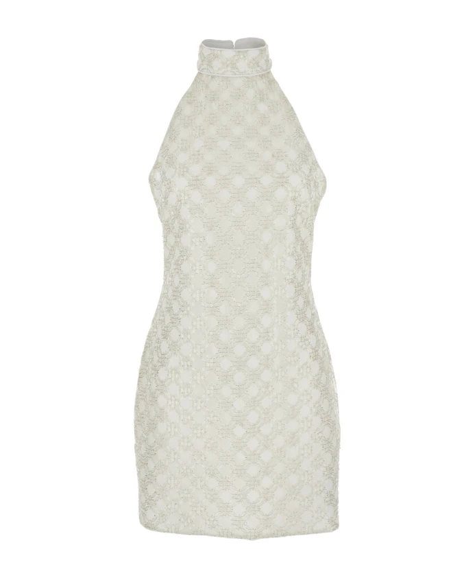 Белое платье с бисером и воротником-стойкой Rotate Birger Christensen, белый
Белое платье с бисером и воротником-стойкой Rotate Birger Christensen, белый