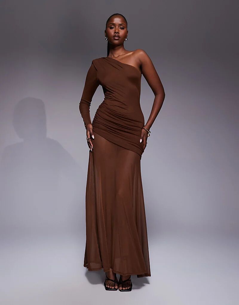 Платье макси ASOS DESIGN с сетчатым узором, одним рукавом и пышной юбкой коричневого цвета
Платье макси ASOS DESIGN с сетчатым узором, одним рукавом и пышной юбкой коричневого цвета