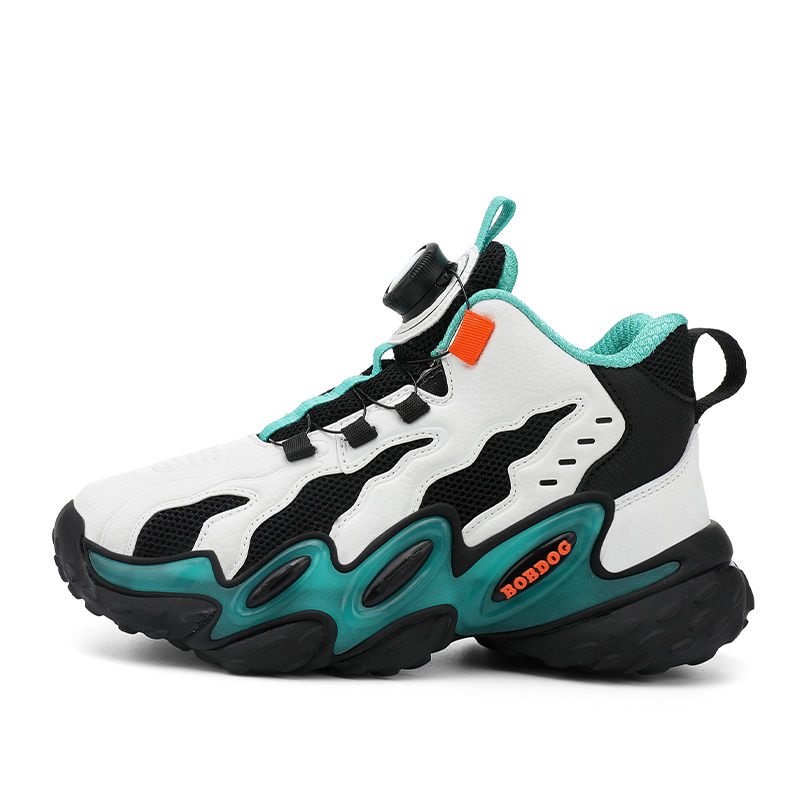 Детские баскетбольные кроссовки с противоскользящим эффектом, дышащие, легкие, амортизирующие, с высоким верхом BOBDOG, черный/зеленый
Детские баскетбольные кроссовки с противоскользящим эффектом, дышащие, легкие, амортизирующие, с высоким верхом BOBDOG, черный/зеленый