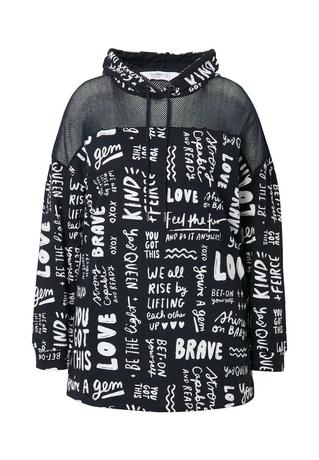 Топ с длинными рукавами WITH INSCRIPTIONS Angel of Style, черный 
Топ с длинными рукавами WITH INSCRIPTIONS Angel of Style, черный