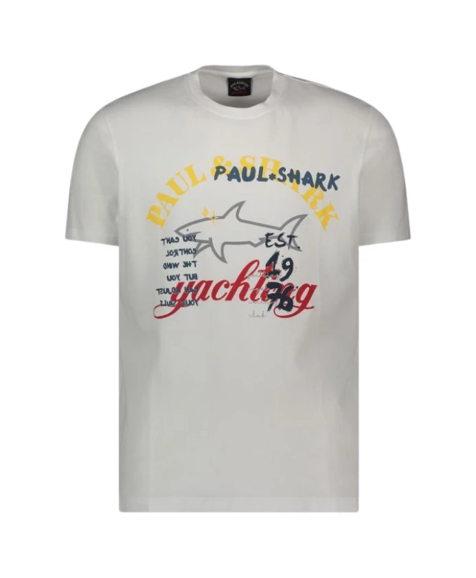 Хлопковая футболка с вышитым логотипом Paul & Shark, белый
Хлопковая футболка с вышитым логотипом Paul & Shark, белый