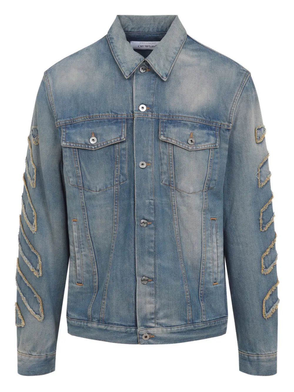 Куртка из хлопка с необработанными краями Off-White, синий
Куртка из хлопка с необработанными краями Off-White, синий