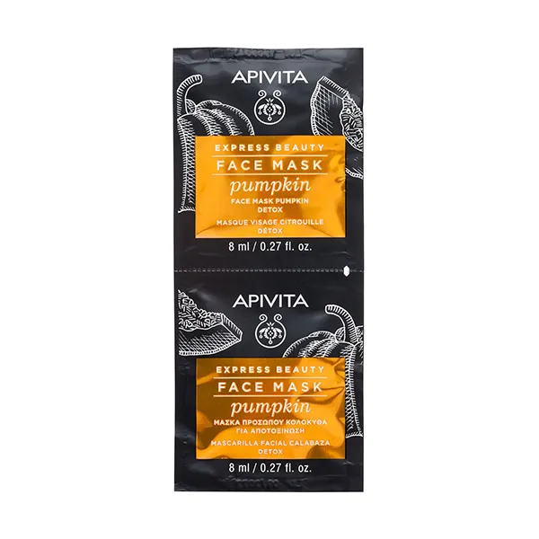 Детокс-маска для лица Express Beauty Mascarilla Calabaza Apivita, 8 ml
Детокс-маска для лица Express Beauty Mascarilla Calabaza Apivita, 8 ml