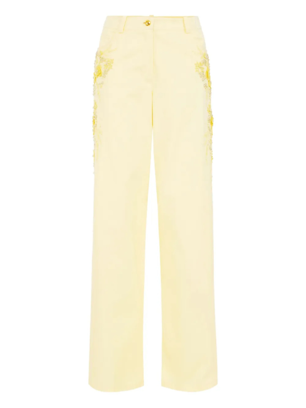Вышитые брюки палаццо Elisabetta Franchi, желтый
Вышитые брюки палаццо Elisabetta Franchi, желтый
