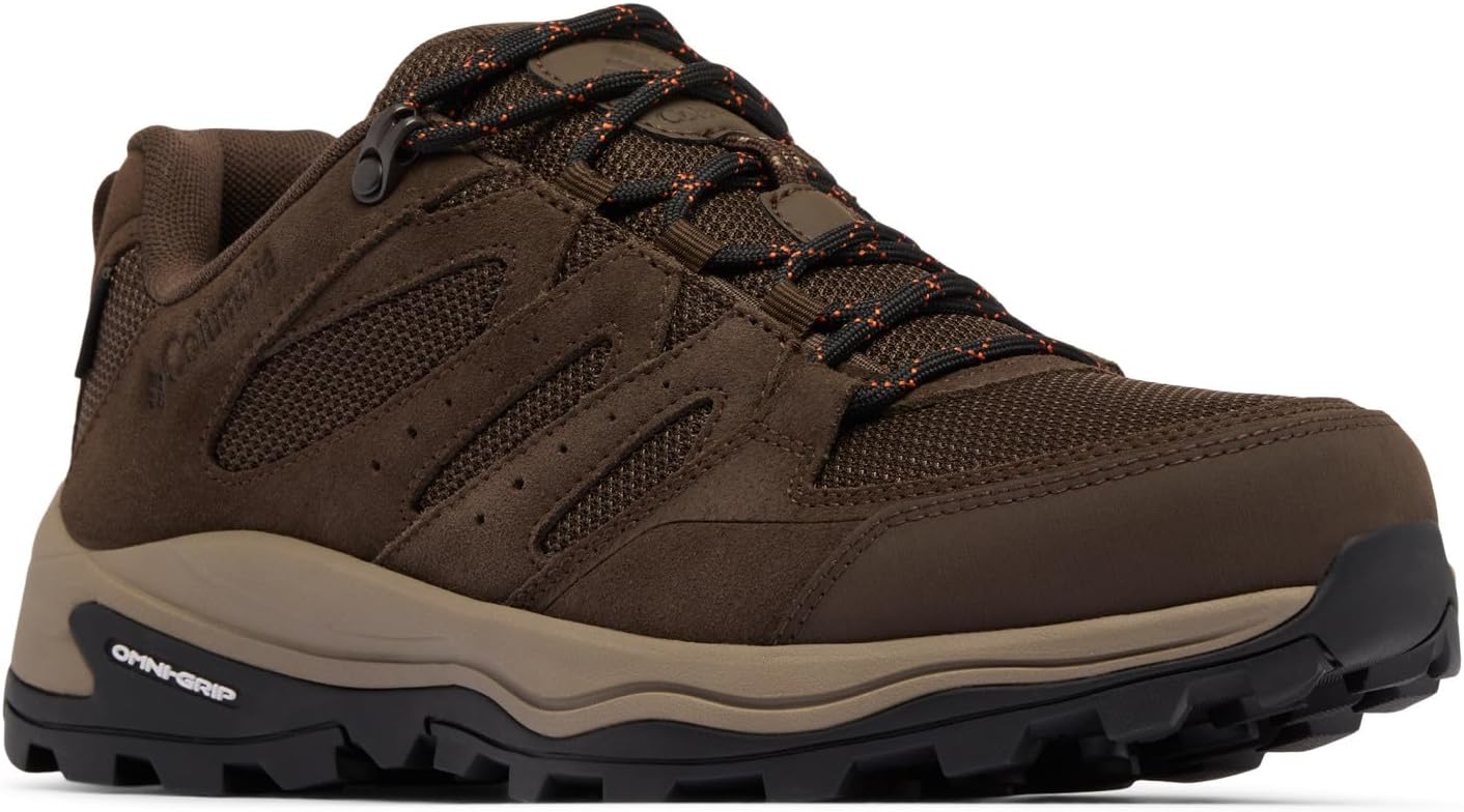 Columbia Mens Redmond Iv Low Waterproof, Cordovan/Tangy Orange
Columbia Mens Redmond Iv Low Waterproof, Cordovan/Tangy Orange