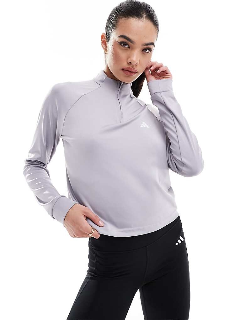 Светло-серый топ на молнии 1/4 adidas Training Hyperglam
Светло-серый топ на молнии 1/4 adidas Training Hyperglam