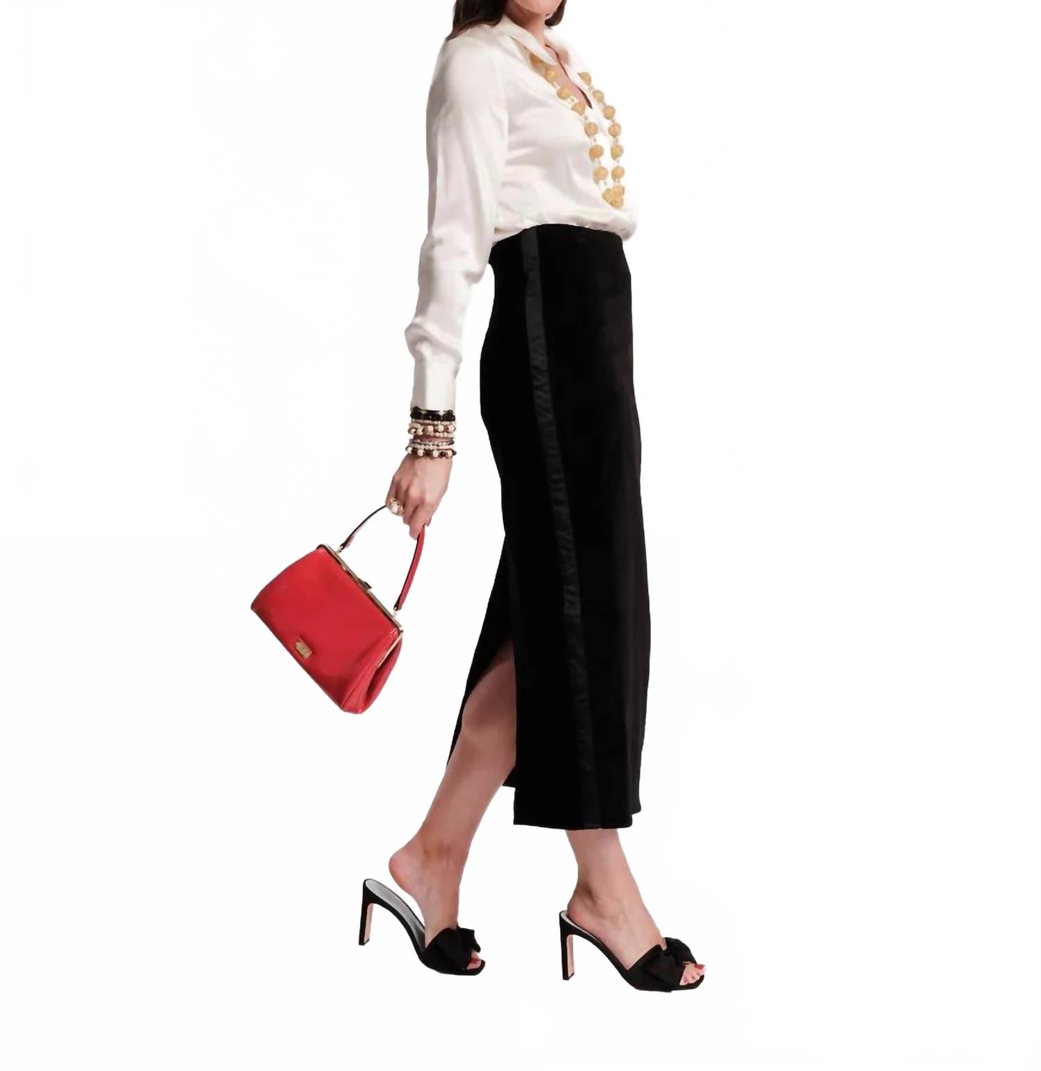 Черная макси-юбка-смокинг Frances Valentine
Черная макси-юбка-смокинг Frances Valentine