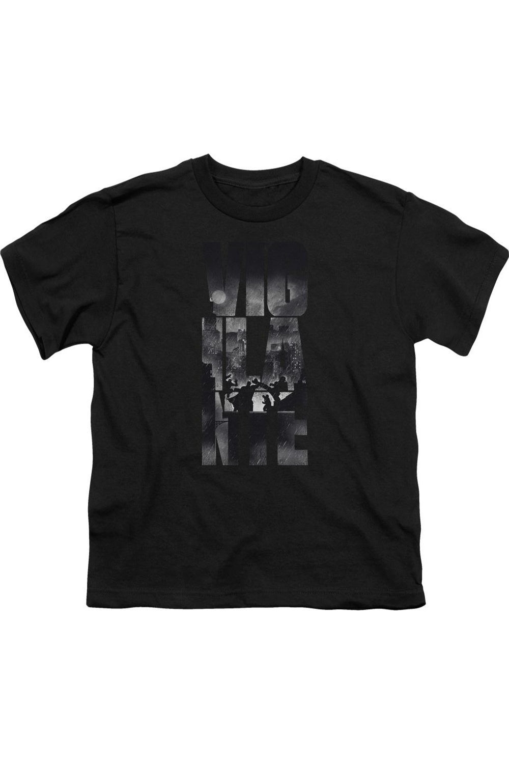 Футболка с коротким рукавом для детей "Бэтмен против Супермена: Дождливый мститель" Gildan, черный 
Футболка с коротким рукавом для детей "Бэтмен против Супермена: Дождливый мститель" Gildan, черный