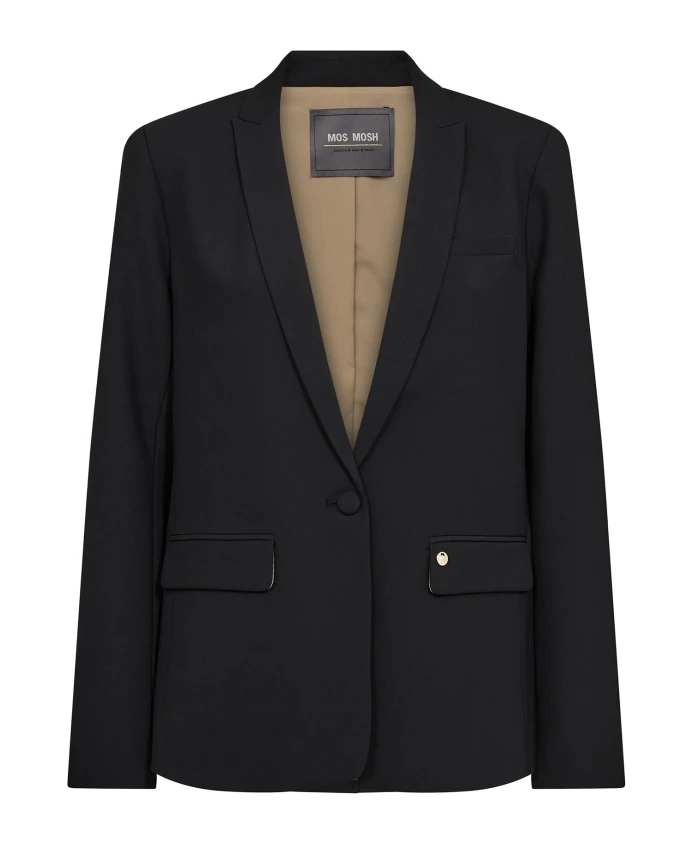 Классический черный блейзер с V-образным вырезом. Mos Mosh, черный
Классический черный блейзер с V-образным вырезом. Mos Mosh, черный