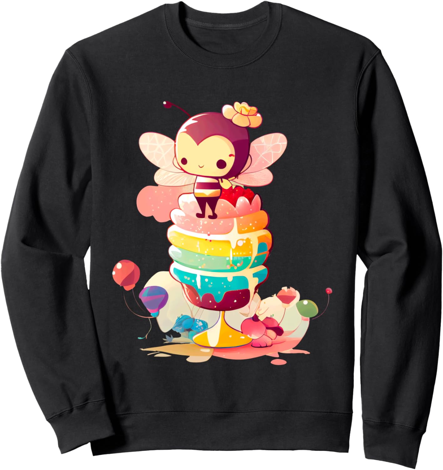 Очаровательная пчелка и мороженое. Толстовка Sweet Cartoon Bee Fun Colorful Ice Cream, черный
Очаровательная пчелка и мороженое. Толстовка Sweet Cartoon Bee Fun Colorful Ice Cream, черный