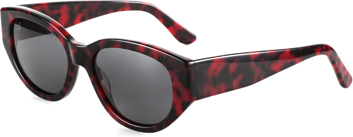 Женские поляризованные солнцезащитные очки ZENOTTIC в модном стиле: классические солнцезащитные очки в оправе «кошачий глаз» — ретро-стиль, защита от УФ-излучения UV400, Red Demi/ Grey
Женские поляризованные солнцезащитные очки ZENOTTIC в модном стиле: классические солнцезащитные очки в оправе «кошачий глаз» — ретро-стиль, защита от УФ-излучения UV400, Red Demi/ Grey