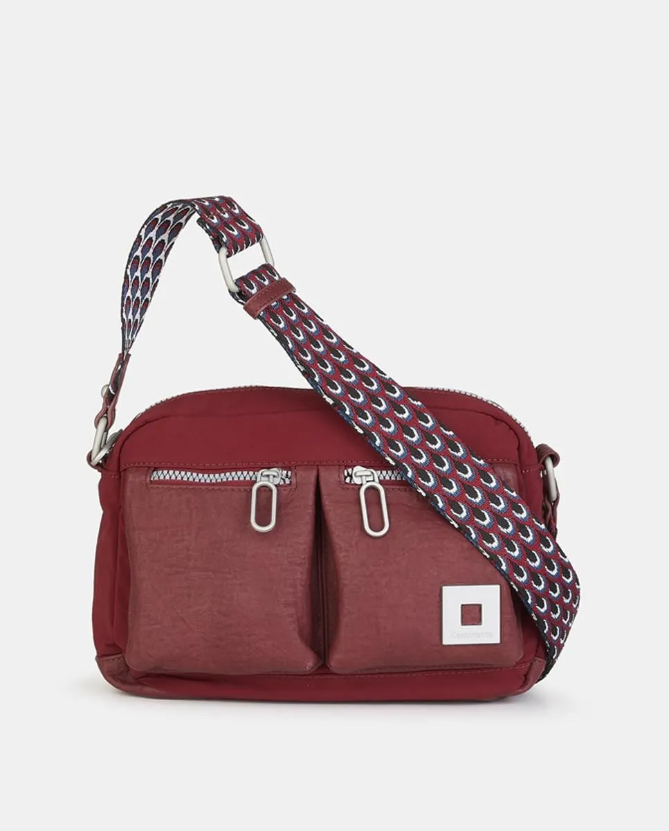Маленькая сумка через плечо с молнией Caminatta, бордовый 
Маленькая сумка через плечо с молнией Caminatta, бордовый