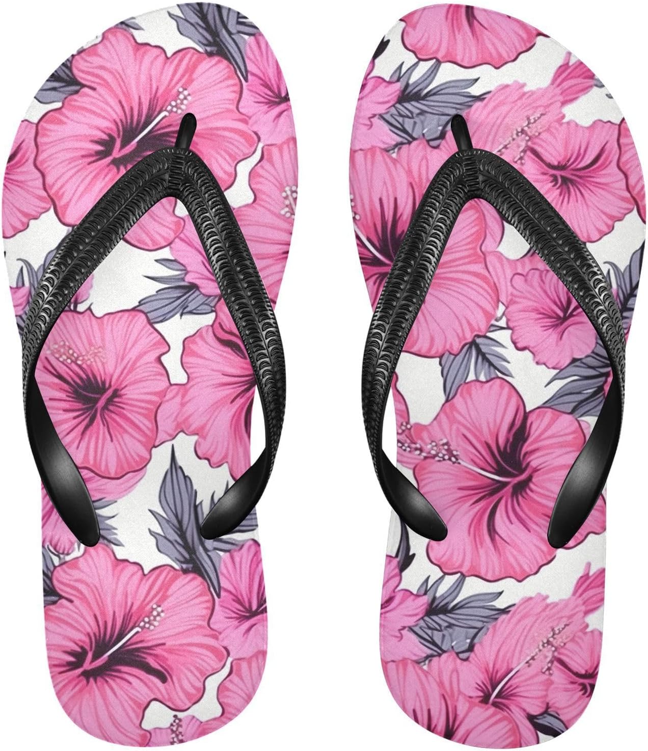 Розовые сланцы с тропическими цветами гибискуса для пляжа и душа, резиновые нескользящие летние шлепанцы для женщин и мужчин Sinestour
Розовые сланцы с тропическими цветами гибискуса для пляжа и душа, резиновые нескользящие летние шлепанцы для женщин и мужчин Sinestour