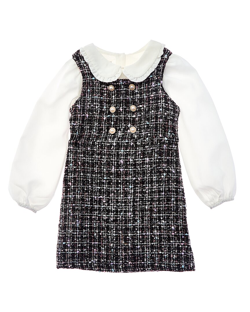 Платье-блуза Badgley Mischka из крепа и твидового джемпера, черный
Платье-блуза Badgley Mischka из крепа и твидового джемпера, черный