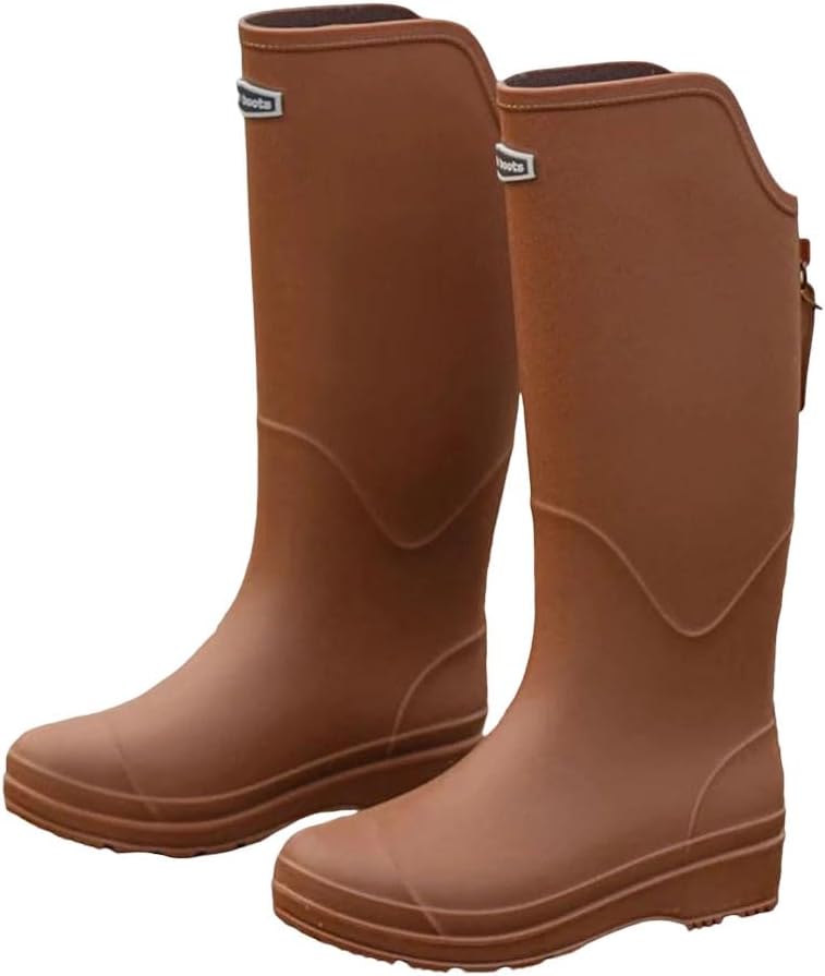 Унисекс водонепроницаемые высокие резиновые сапоги стильные для кемпинга на открытом воздухе с плоской подошвой и манжетами, долговечные галоши Generic, коричневый
Унисекс водонепроницаемые высокие резиновые сапоги стильные для кемпинга на открытом воздухе с плоской подошвой и манжетами, долговечные галоши Generic, коричневый