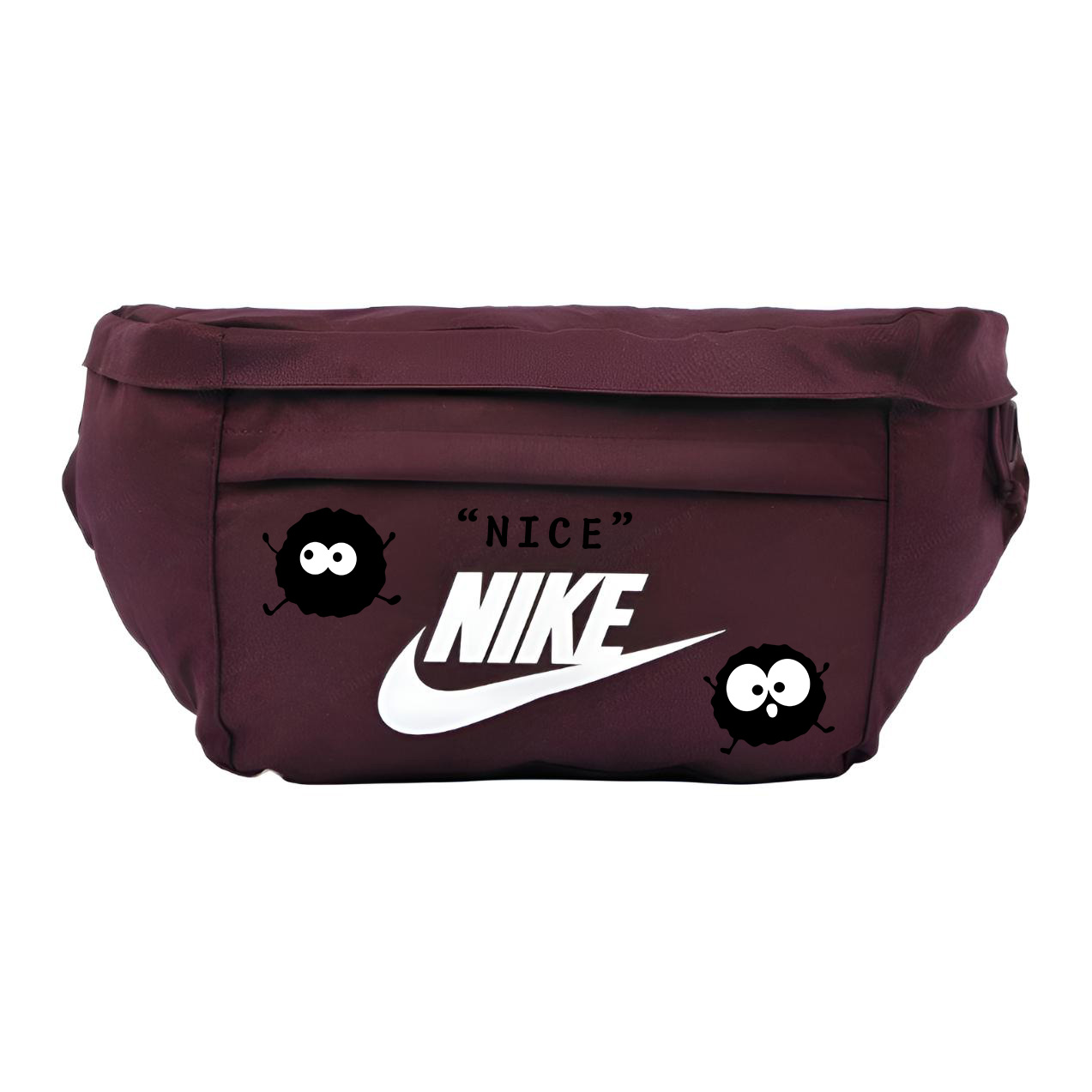 Фабричный принтованный поясной рюкзак кроссбоди Regular Unisex Burgundy Nike, cartoon coal ball
Фабричный принтованный поясной рюкзак кроссбоди Regular Unisex Burgundy Nike, cartoon coal ball