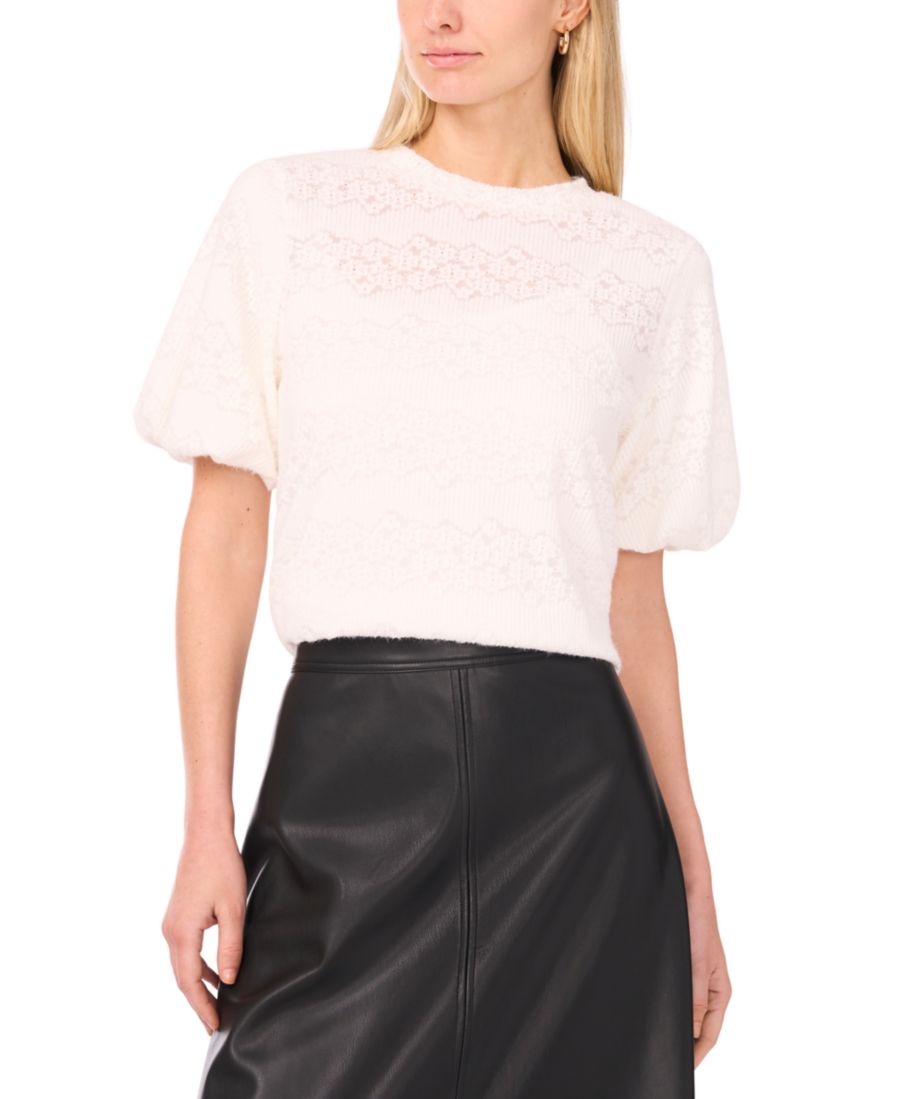 Женская блузка с пышными рукавами и круглым вырезом Vince Camuto, New Ivory
Женская блузка с пышными рукавами и круглым вырезом Vince Camuto, New Ivory