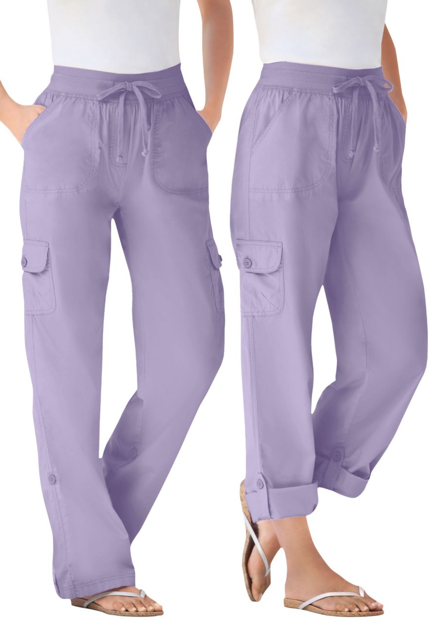 Женские брюки-карго/капри больших размеров, трансформируемые по длине Woman Within, Pale lilac
Женские брюки-карго/капри больших размеров, трансформируемые по длине Woman Within, Pale lilac