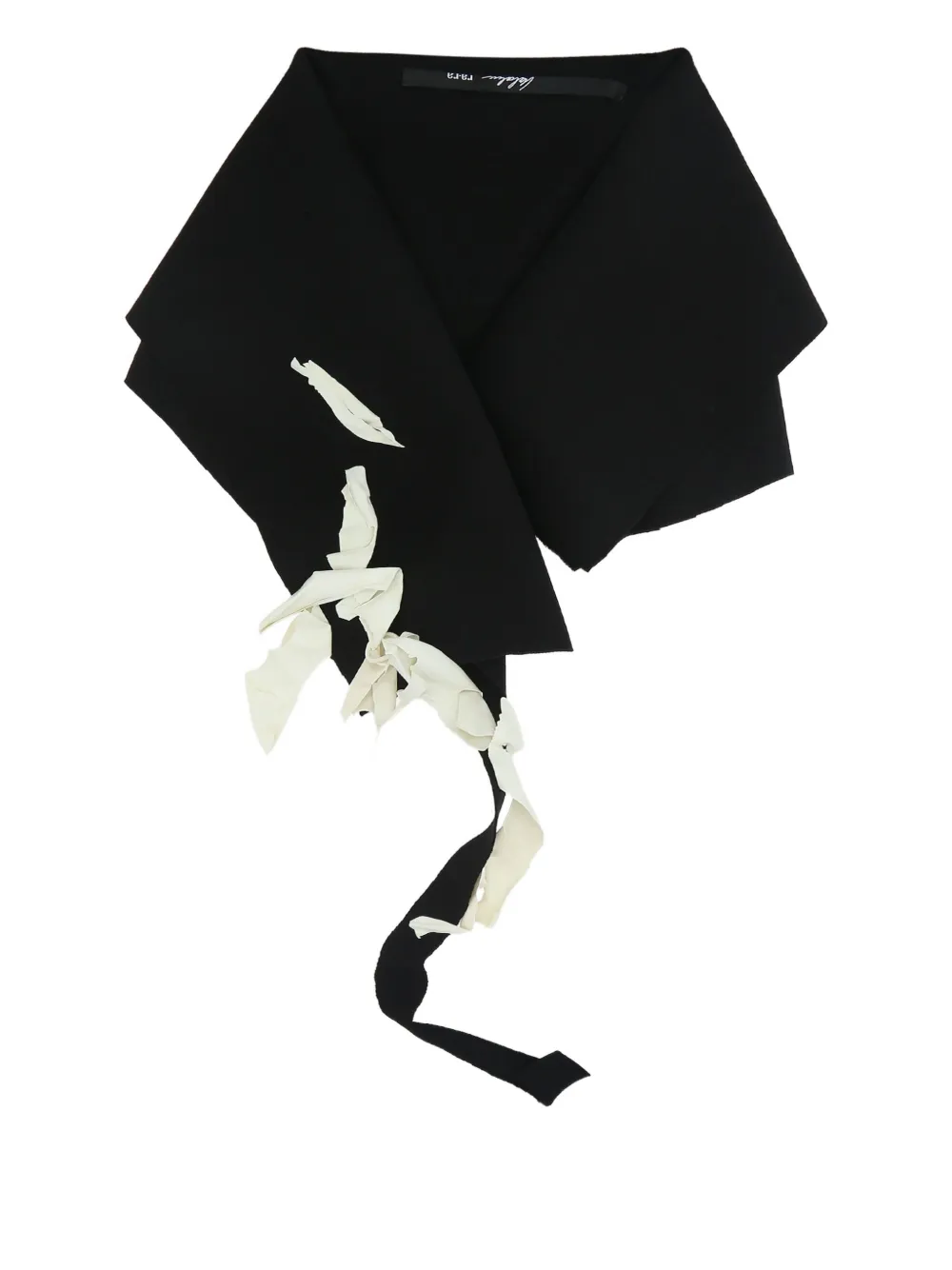 Шарф с контрастными фрагментами воздушных шаров и застежкой на кнопки Maria Calderara, черный 
Шарф с контрастными фрагментами воздушных шаров и застежкой на кнопки Maria Calderara, черный