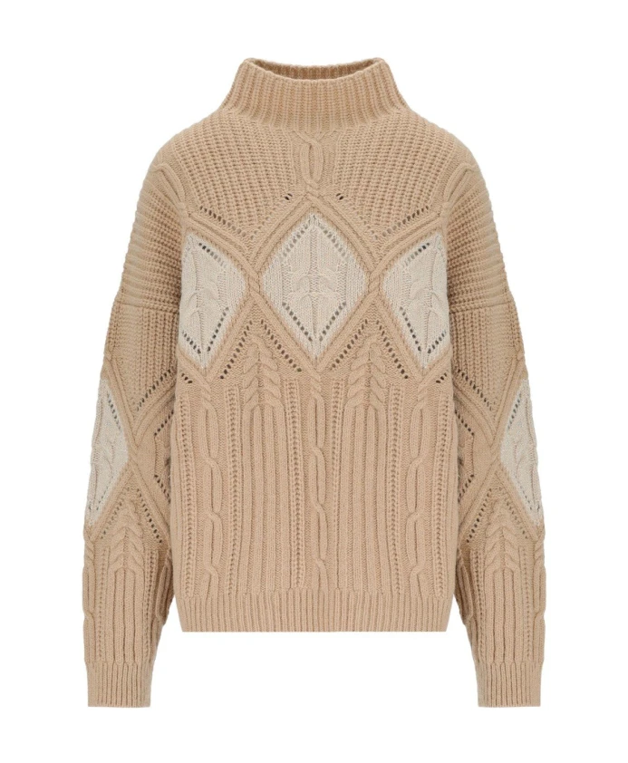 Свитер с высоким воротником «Кратер» Twinset, бежевый
Свитер с высоким воротником «Кратер» Twinset, бежевый