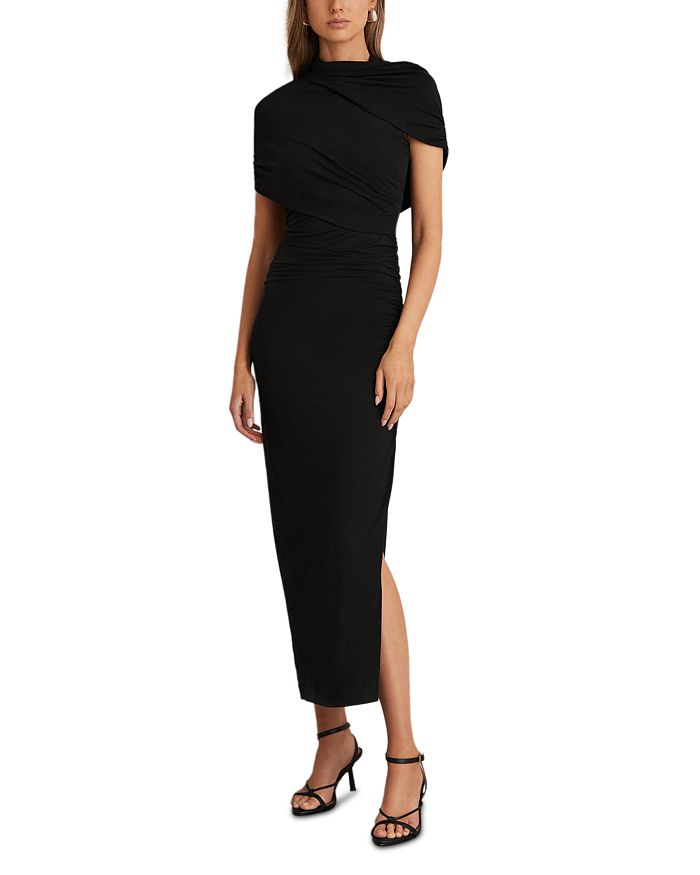 Платье миди с драпировкой Azure REISS, черный
Платье миди с драпировкой Azure REISS, черный