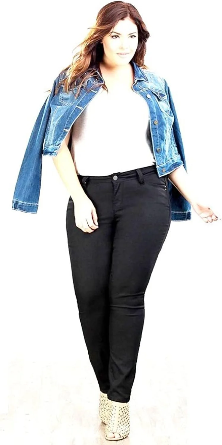 1826 Premium Stretch Black Denim Jeans Womens Plus Size Pants Skinny PL-880 1826 Jeans
1826 Premium Stretch Black Denim Jeans Womens Plus Size Pants Skinny PL-880 1826 Jeans