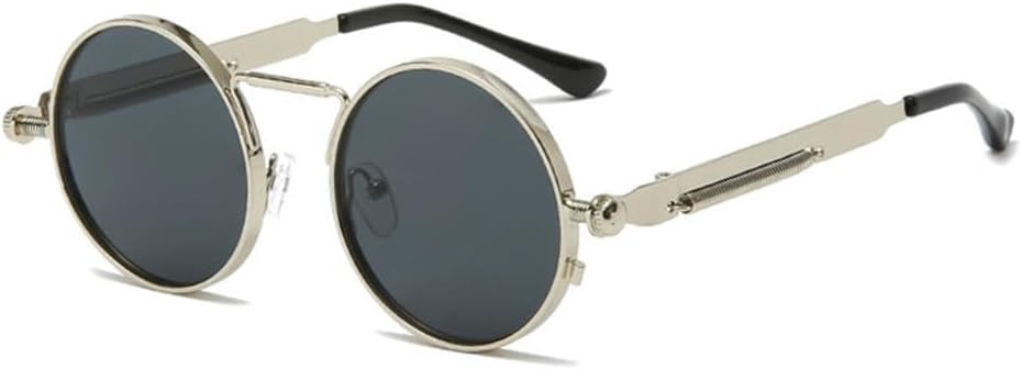 Панк-солнцезащитные очки для женщин, зеркальные круглые металлические солнцезащитные очки, винтажные мужские очки для вождения, защита от ультрафиолета UV400 MTZJH, Silver Gray
Панк-солнцезащитные очки для женщин, зеркальные круглые металлические солнцезащитные очки, винтажные мужские очки для вождения, защита от ультрафиолета UV400 MTZJH, Silver Gray