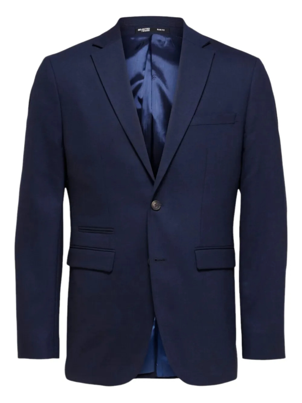 Однобортный блейзер Selected Femme, синий 
Однобортный блейзер Selected Femme, синий