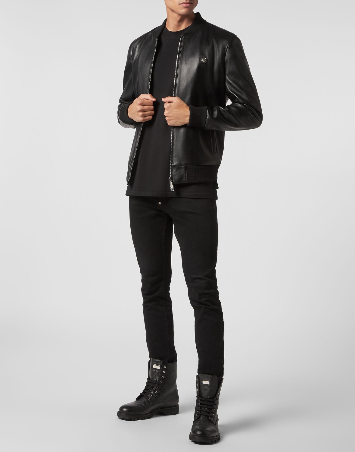 Кожаный бомбер Paisley Stones Philipp Plein, черный
Кожаный бомбер Paisley Stones Philipp Plein, черный