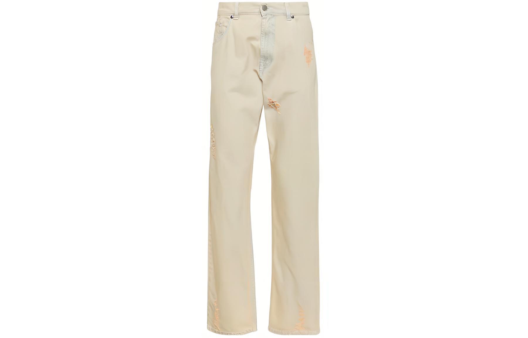 Джинсы средней посадки, прямые, с потертостями Msgm, бежевый
Джинсы средней посадки, прямые, с потертостями Msgm, бежевый