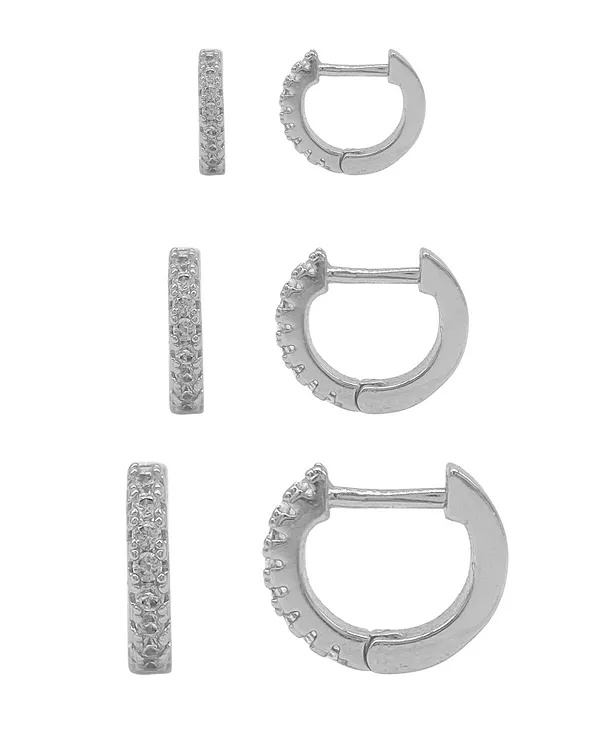 Набор серебряных серег-колец Huggie Hoop Adornia, silver
Набор серебряных серег-колец Huggie Hoop Adornia, silver