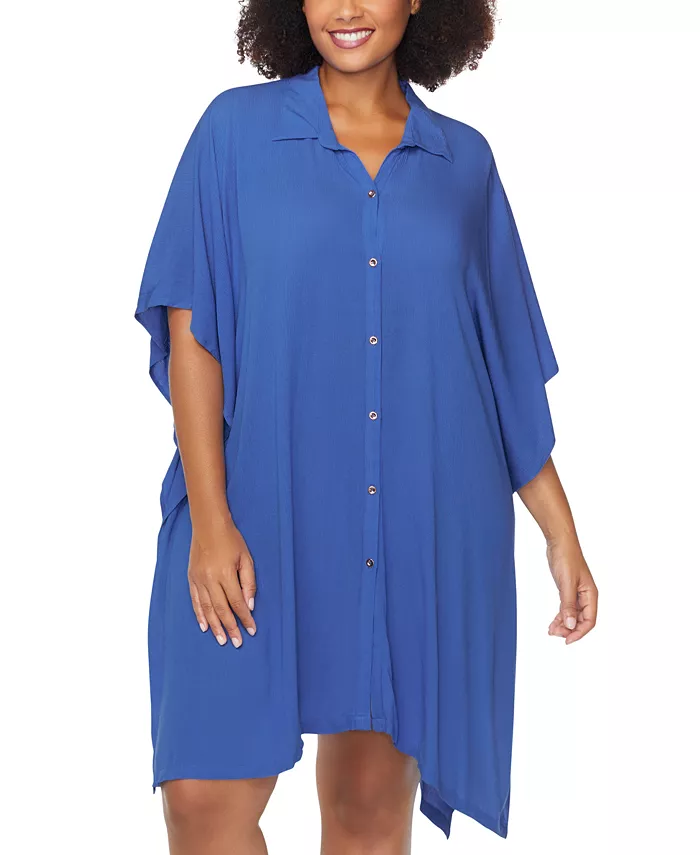 Модная пляжная рубашка на пуговицах Plus Vacay Raisins Curve, синий
Модная пляжная рубашка на пуговицах Plus Vacay Raisins Curve, синий