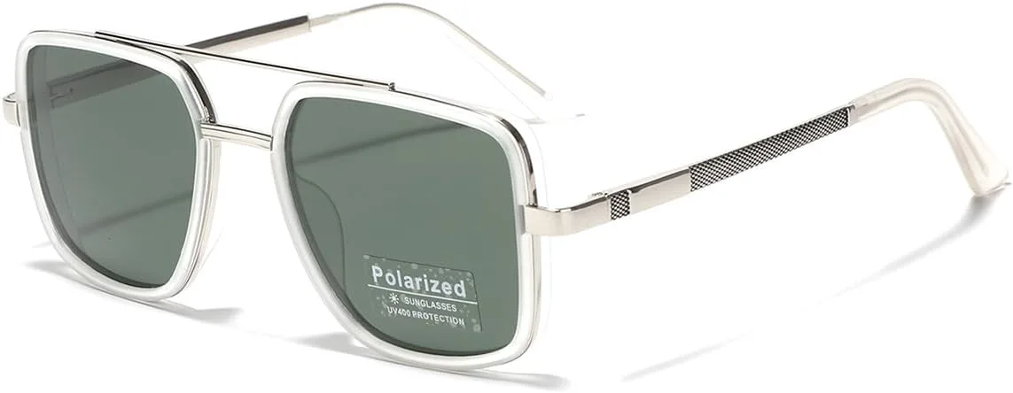 Солнцезащитные очки в крупной оправе, поляризованные, Tr90, полуметаллические, унисекс, квадратные, солнцезащитные очки UV400 weiyuchen, Clear Silver Green
Солнцезащитные очки в крупной оправе, поляризованные, Tr90, полуметаллические, унисекс, квадратные, солнцезащитные очки UV400 weiyuchen, Clear Silver Green