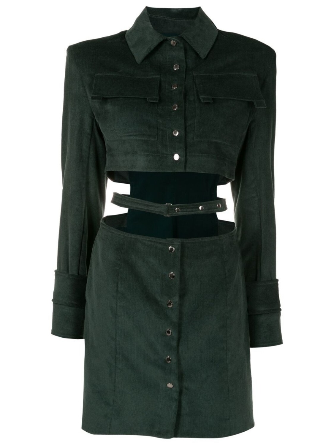 Вельветовое платье с вырезами Gloria Coelho, зеленый
Вельветовое платье с вырезами Gloria Coelho, зеленый