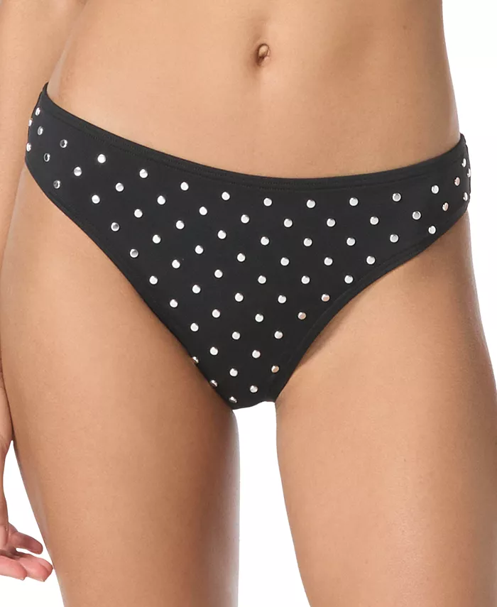 Женские бикини-трусы с высоким вырезом и шипами Michael Kors, черный
Женские бикини-трусы с высоким вырезом и шипами Michael Kors, черный