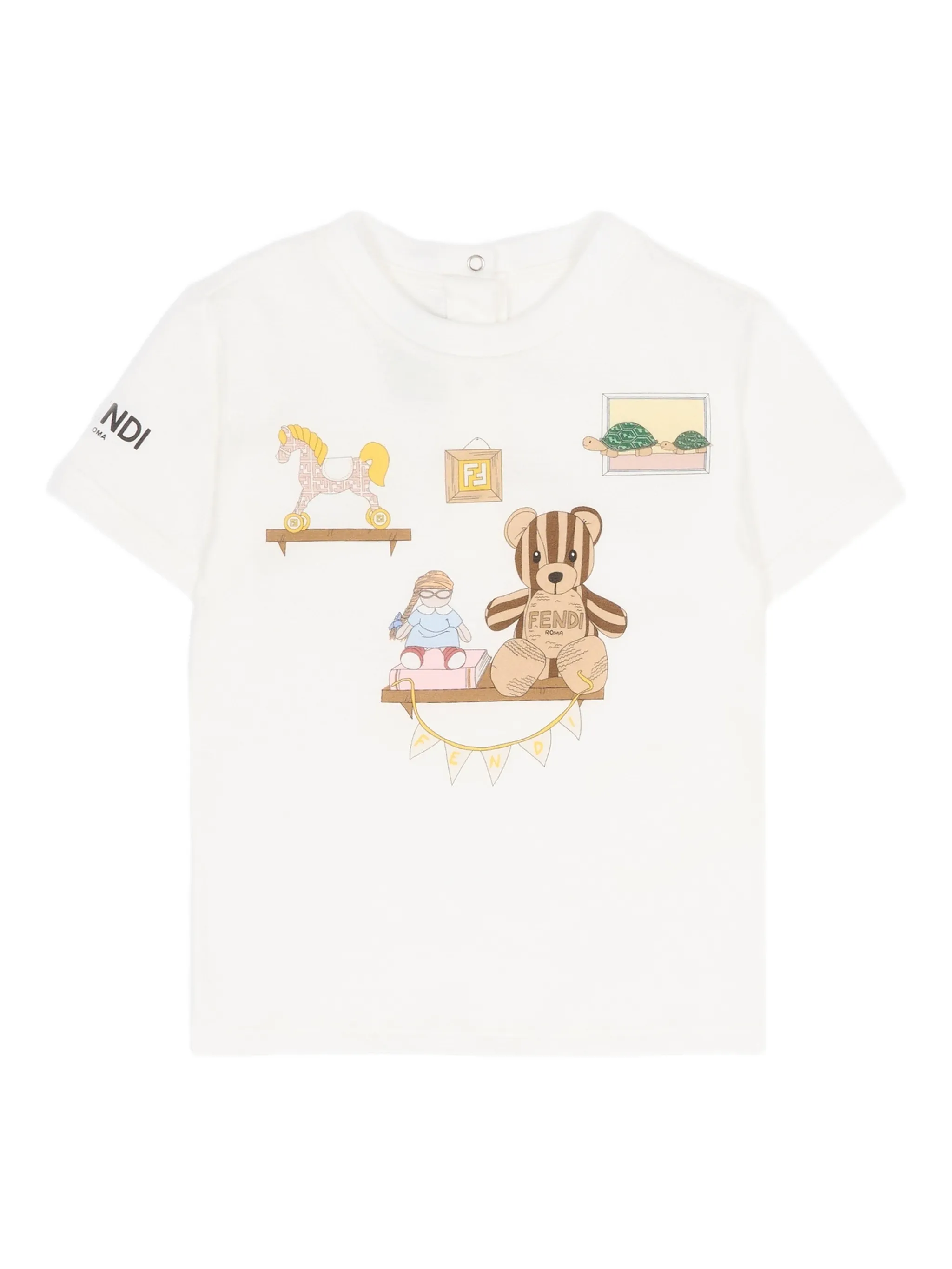 Графическая футболка с коротким рукавом Fendi Kids, белый
Графическая футболка с коротким рукавом Fendi Kids, белый