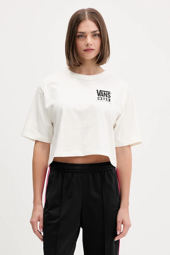 Хлопковая футболка Vans, бежевый
Хлопковая футболка Vans, бежевый