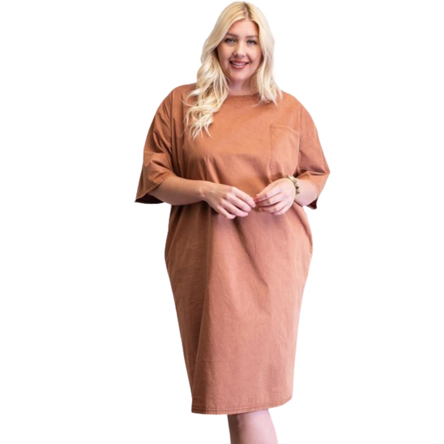 Платье свободного кроя из минеральной стирки FASHNZFAB, цвет faded rust 
Платье свободного кроя из минеральной стирки FASHNZFAB, цвет faded rust