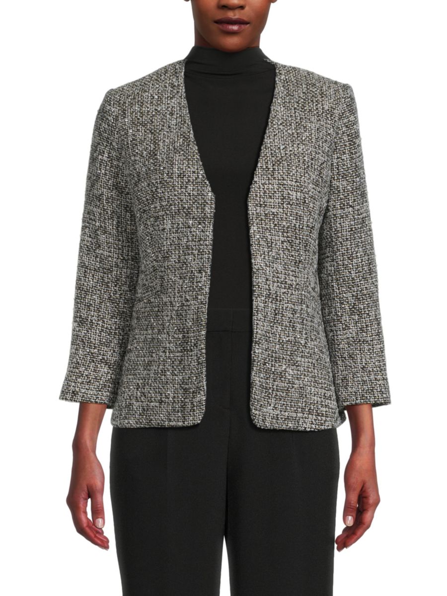 Текстурированный блейзер без воротника Calvin Klein, черный мульти
Текстурированный блейзер без воротника Calvin Klein, черный мульти