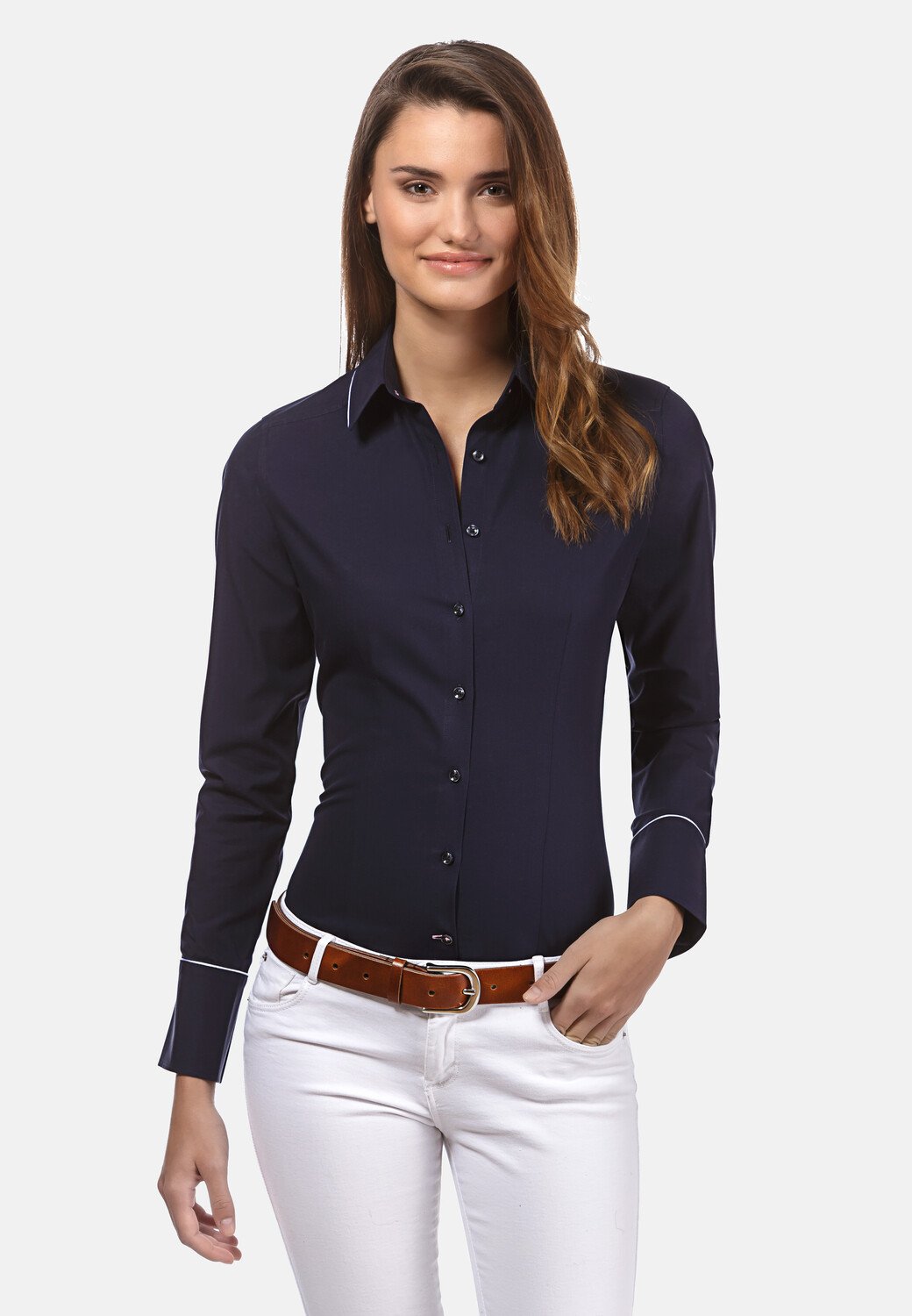 Блуза Vincenzo Boretti leicht tailliert, темно-синий
Блуза Vincenzo Boretti leicht tailliert, темно-синий