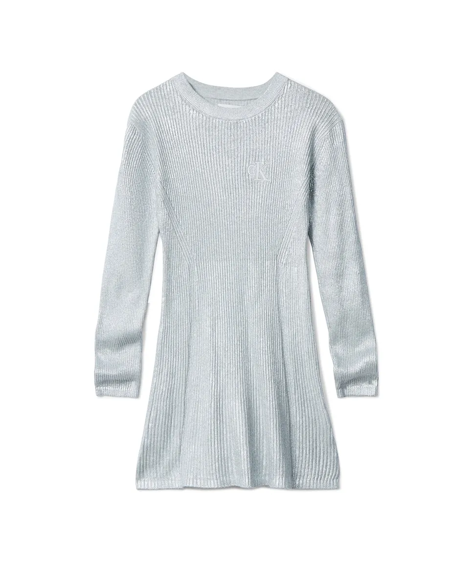 Детское платье с металлизированной отделкой Calvin Klein, серый
Детское платье с металлизированной отделкой Calvin Klein, серый