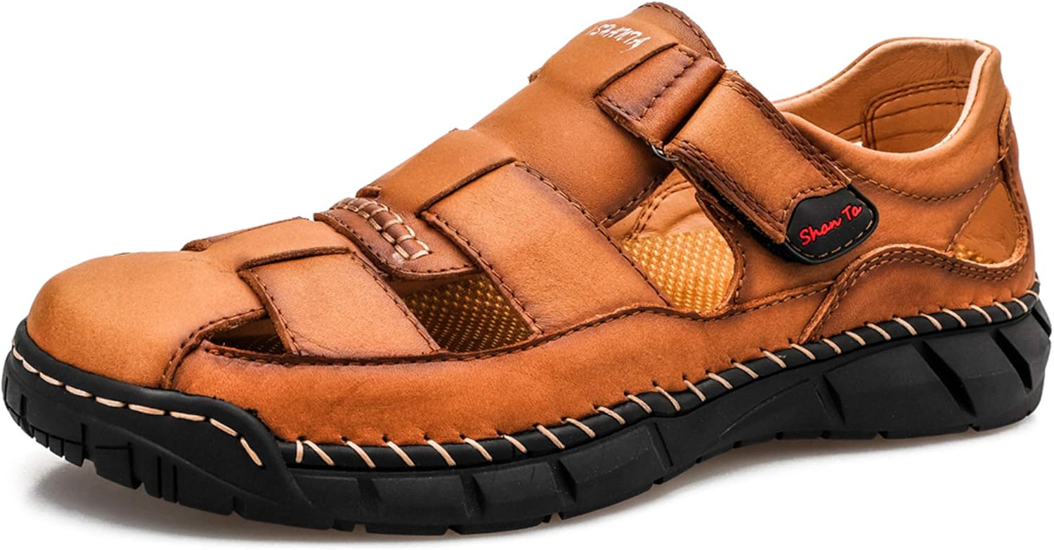 Мужские сандалии Honeystore с закрытым носком, с прорезями, кожаные, больших размеров, повседневные, коричневый
Мужские сандалии Honeystore с закрытым носком, с прорезями, кожаные, больших размеров, повседневные, коричневый