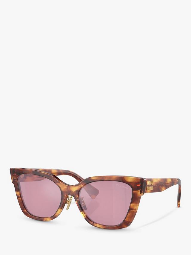 Женские солнцезащитные очки Cat's Eye MU 02ZS Miu Miu, Striped Tobacco/Pink
Женские солнцезащитные очки Cat's Eye MU 02ZS Miu Miu, Striped Tobacco/Pink