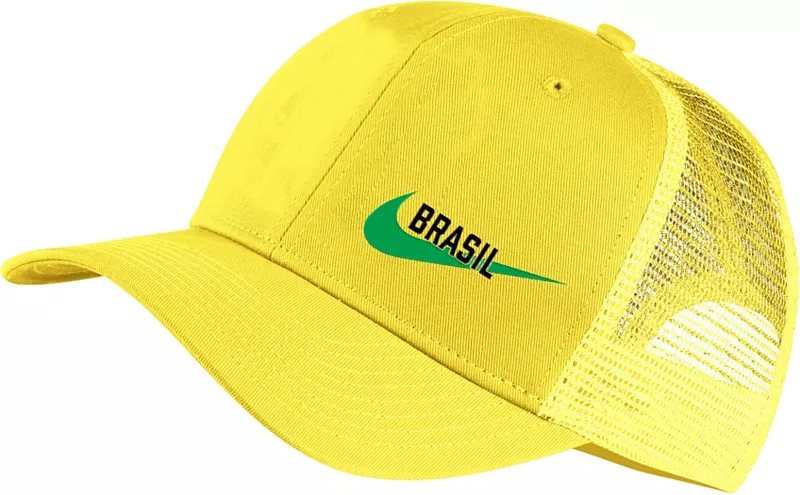 Регулируемая кепка дальнобойщика Nike Brazil 2023
Регулируемая кепка дальнобойщика Nike Brazil 2023